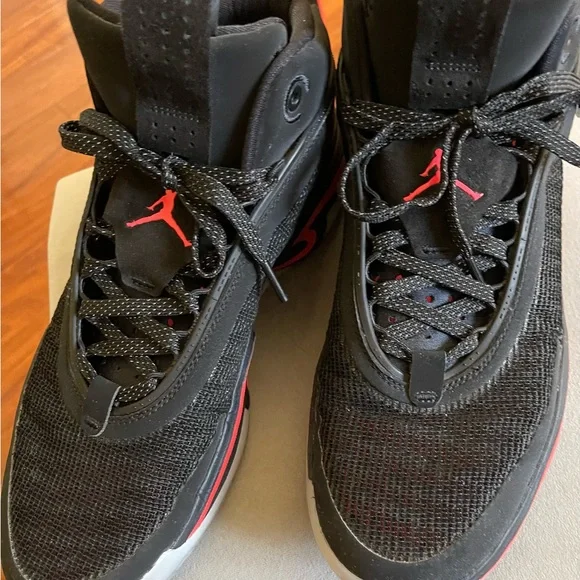 Nike Jordan Air Black and Red Sneakers Chunky Silhouette Size12 - Picture 11 of 13